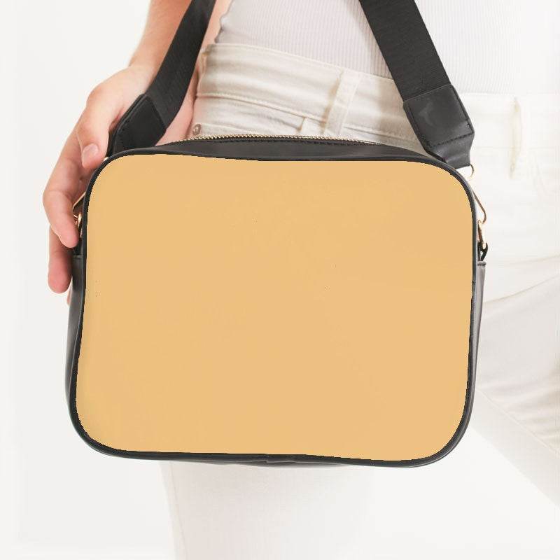 Light Medium Orange Crossbody Bag (YO2-ME-LI) - Woman Front CloseUp