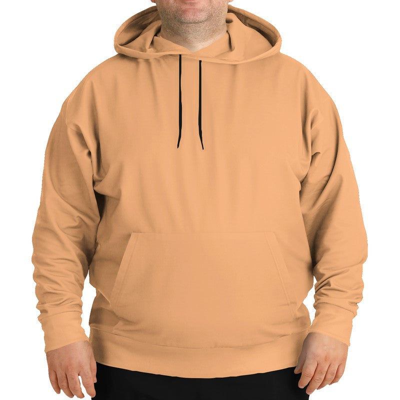 Light Medium Orange Hoodie PLUS (O-ME-LI) - Man Front PLUS