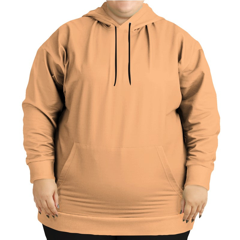 Light Medium Orange Hoodie PLUS (O-ME-LI) - Woman Front PLUS