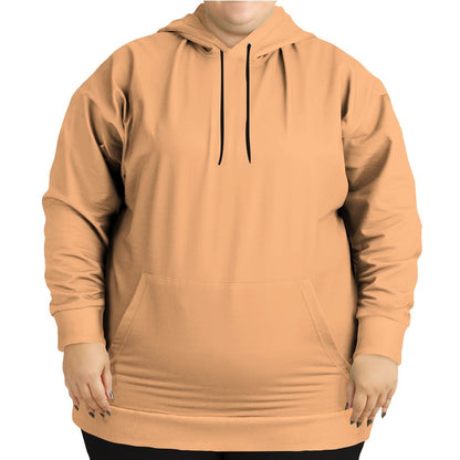 Light Medium Orange Hoodie PLUS (O-ME-LI) - Woman Front PLUS