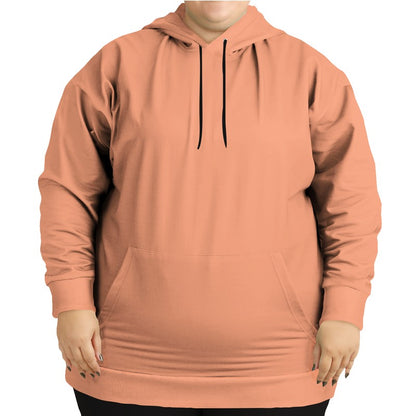 Light Medium Orange Hoodie PLUS (OR2-ME-LI) - Woman Front PLUS