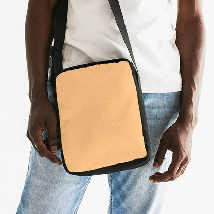 Light Medium Orange Messenger Pouch (YO3-ME-LI) - Man Front CloseUp