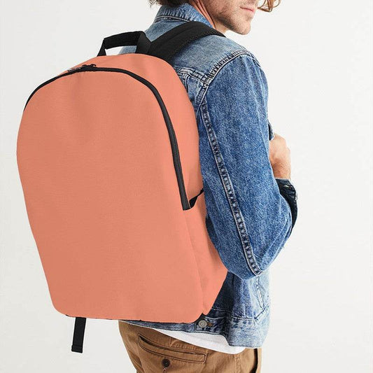 Light Medium Orange Waterproof Backpack (OR3-ME-LI) - Man CloseUp