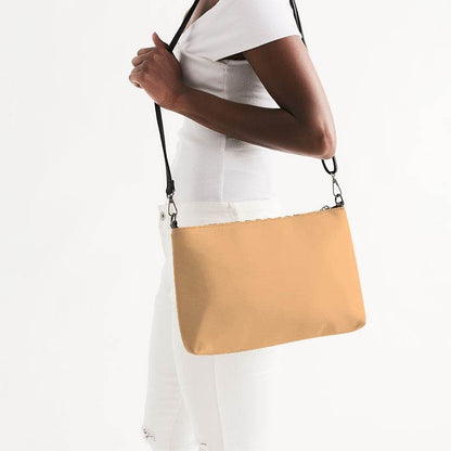 Light Medium Orange Zip Pouch (YO3-ME-LI) - Side CloseUp