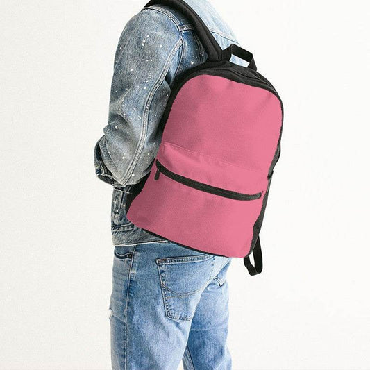 Light Medium Pink Canvas Backpack (RPI3-ME-LI) - Man Back CloseUp