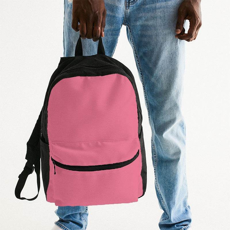 Light Medium Pink Canvas Backpack (RPI3-ME-LI) - Man Holding