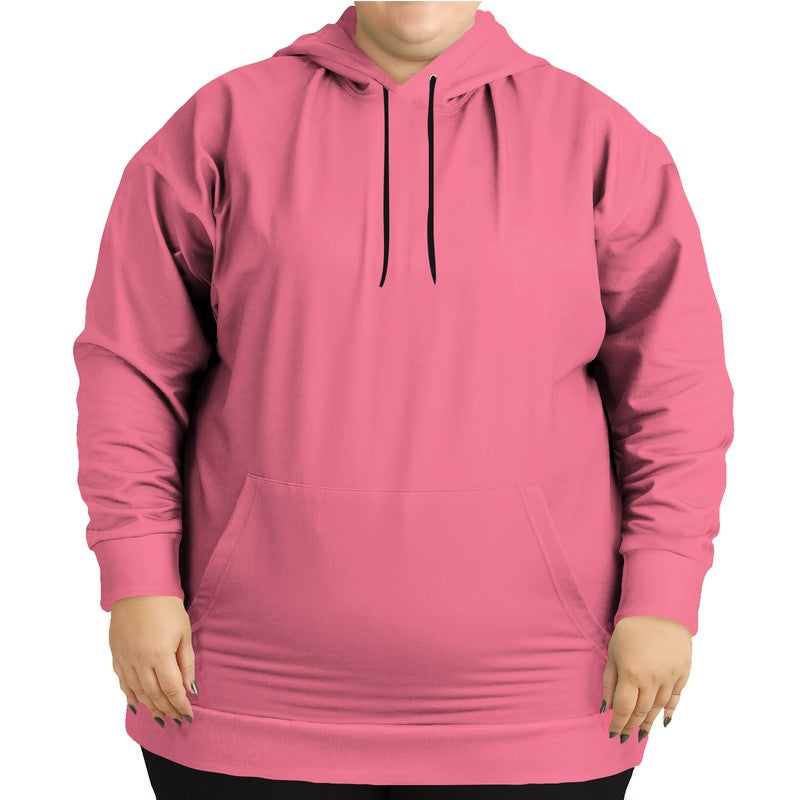 Light Medium Pink Hoodie PLUS (RPI3-ME-LI) - Woman Front PLUS