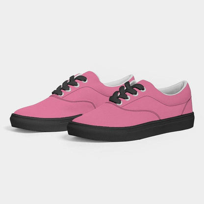 Light Medium Pink Men's Canvas Sneakers (PI-ME-LI) - Side 3