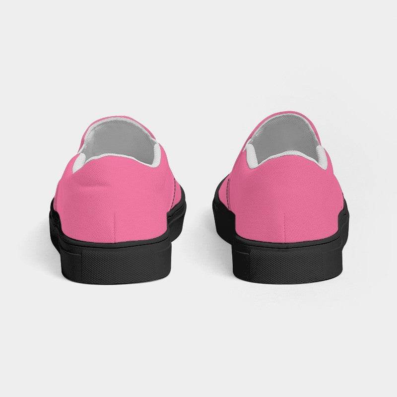 Light Medium Pink Men's Slip-On Canvas Sneakers (PI-ME-LI) - Back