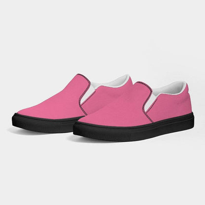 Light Medium Pink Men's Slip-On Canvas Sneakers (PI-ME-LI) - Side 3