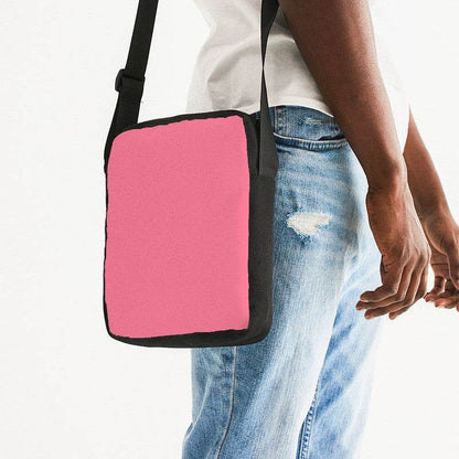 Light Medium Pink Messenger Pouch (RPI3-ME-LI) - Man Side CloseUp
