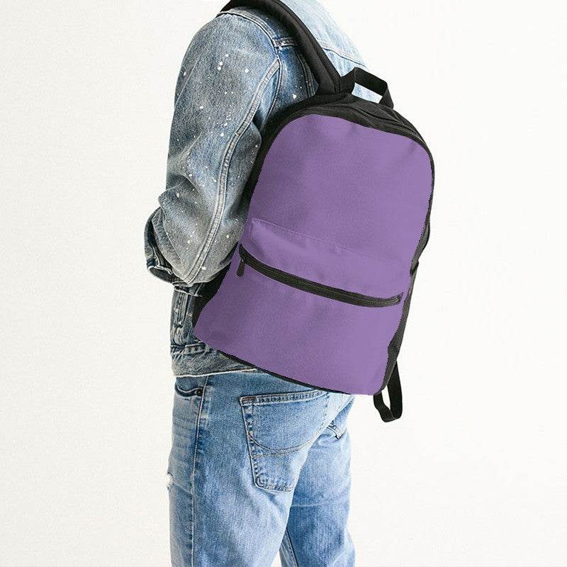 Light Medium Purple Canvas Backpack (MPU3-ME-LI) - Man Back CloseUp