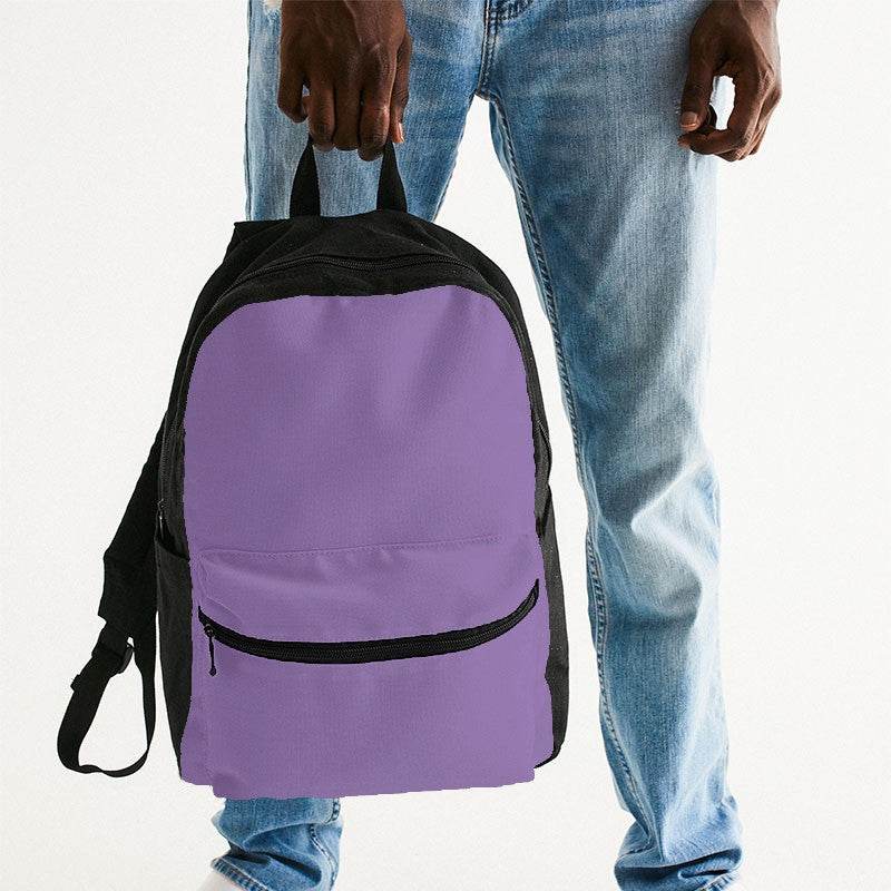 Light Medium Purple Canvas Backpack (MPU3-ME-LI) - Man Holding