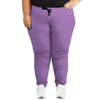 Light Medium Purple Joggers PLUS (MPU2-ME-LI) - Woman Front PLUS