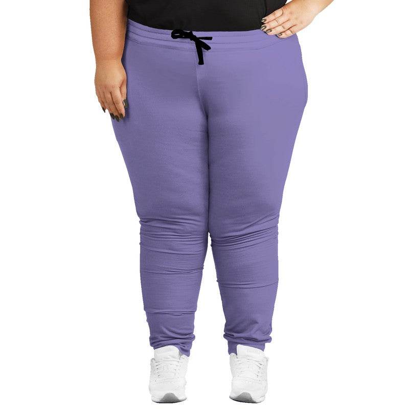 Light Medium Purple Joggers PLUS (PUI1-ME-LI) - Woman Front PLUS