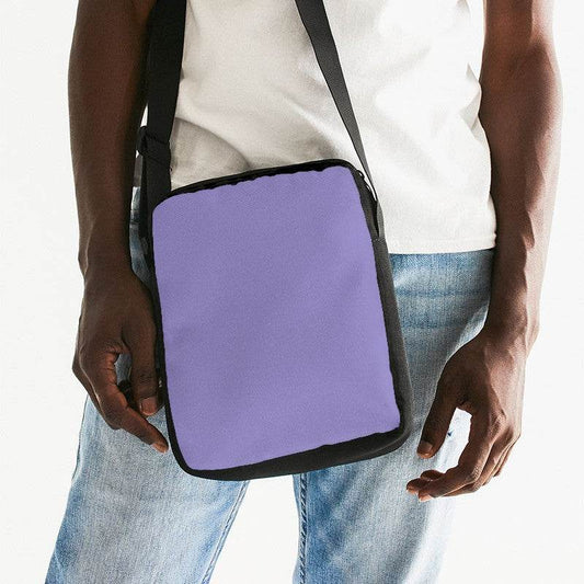 Light Medium Purple Messenger Pouch (PUI1-ME-LI) - Man Front CloseUp