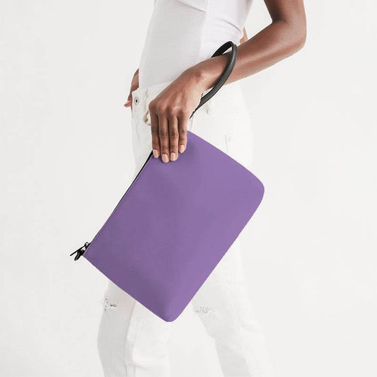 Light Medium Purple Zip Pouch (MPU3-ME-LI) - Side Holding