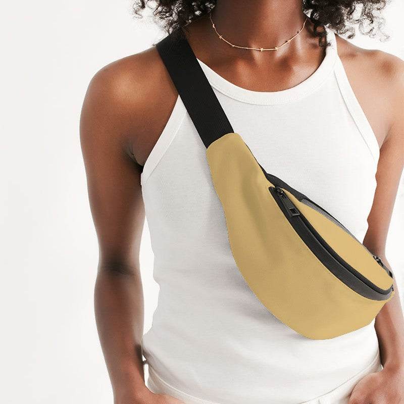Light Medium Yellow Belt Bag (YO1-ME-LI) - Woman Front CloseUp