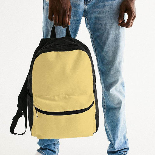 Light Medium Yellow Canvas Backpack (Y-ME-LI) - Man Holding