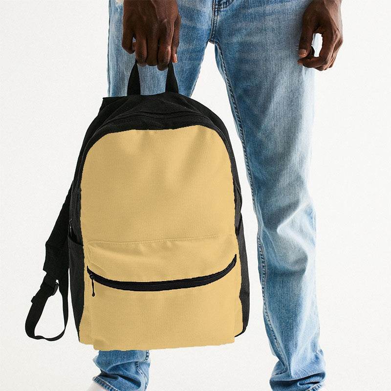 Light Medium Yellow Canvas Backpack (YO1-ME-LI) - Man Holding
