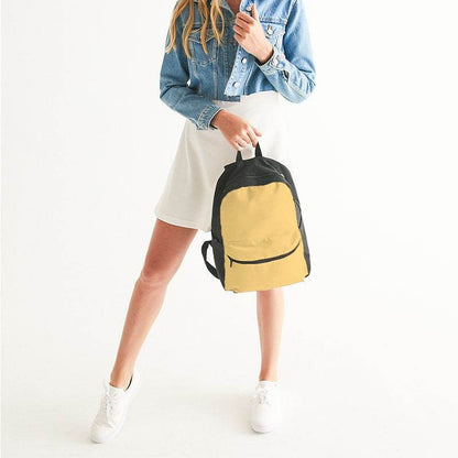 Light Medium Yellow Canvas Backpack (YO1-ME-LI) - Woman