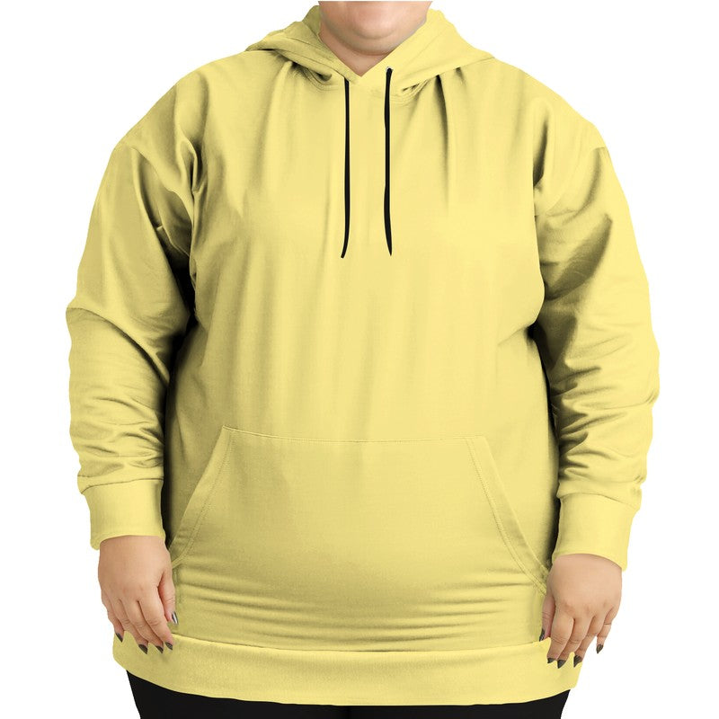 Light Medium Yellow Hoodie PLUS (LY3-ME-LI) - Woman Front PLUS