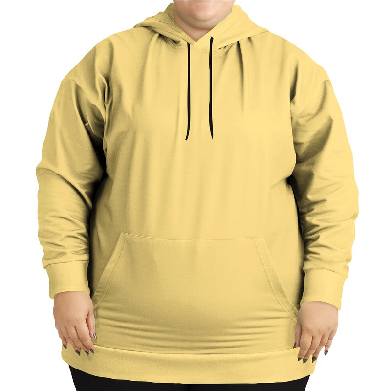 Light Medium Yellow Hoodie PLUS (Y-ME-LI) - Woman Front PLUS