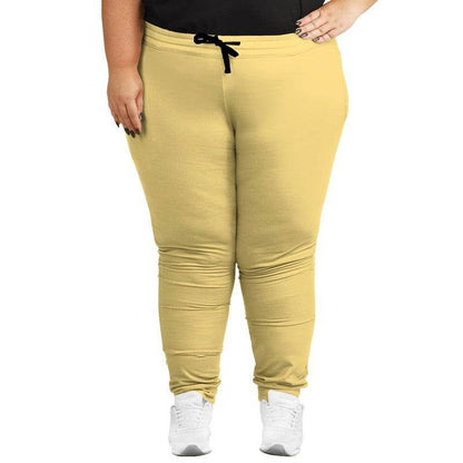 Light Medium Yellow Joggers PLUS (Y-ME-LI) - Woman Front PLUS