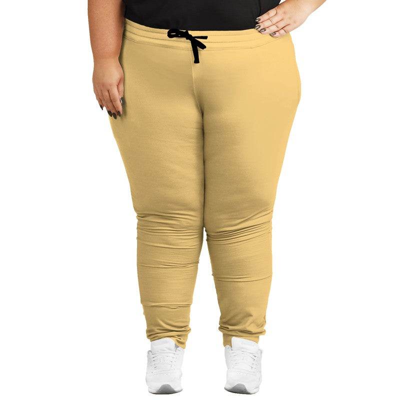 Light Medium Yellow Joggers PLUS (YO1-ME-LI) - Woman Front PLUS
