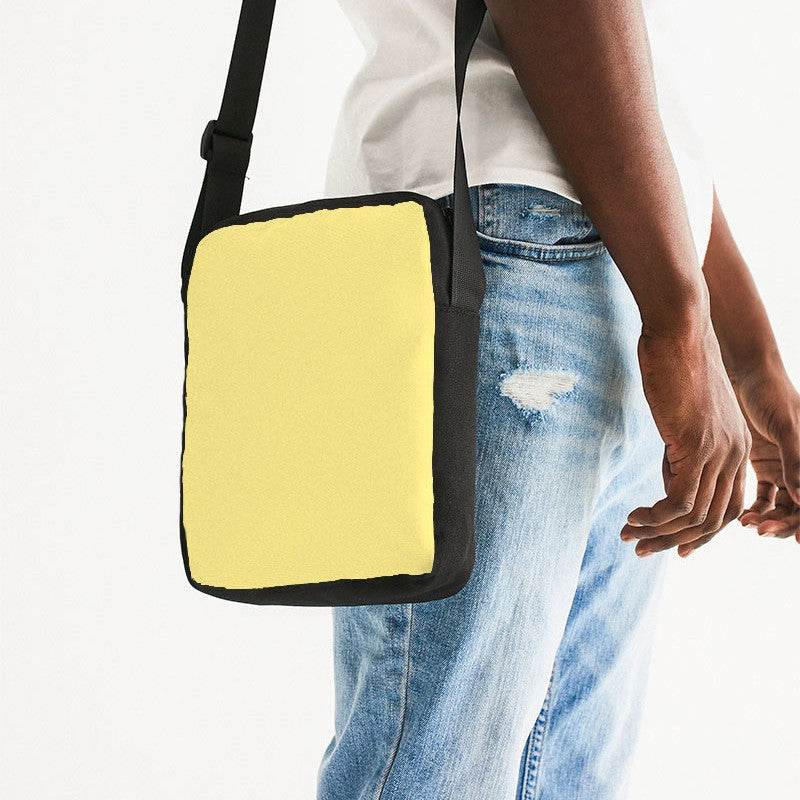 Light Medium Yellow Messenger Pouch (LY3-ME-LI) - Man Side CloseUp