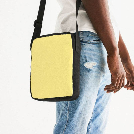 Light Medium Yellow Messenger Pouch (LY3-ME-LI) - Man Side CloseUp