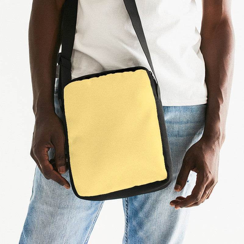 Light Medium Yellow Messenger Pouch (Y-ME-LI) - Man Front CloseUp
