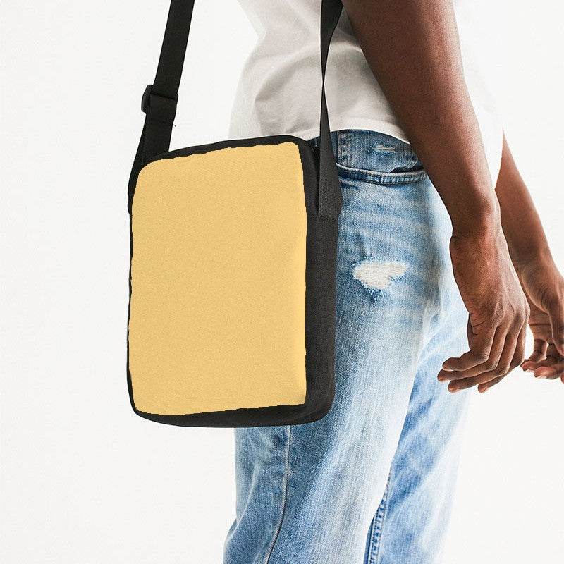 Light Medium Yellow Messenger Pouch (YO1-ME-LI) - Man Side CloseUp