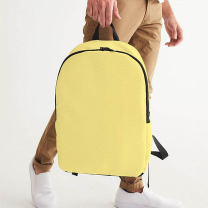 Light Medium Yellow Waterproof Backpack (LY3-ME-LI) - Man Holding CloseUp