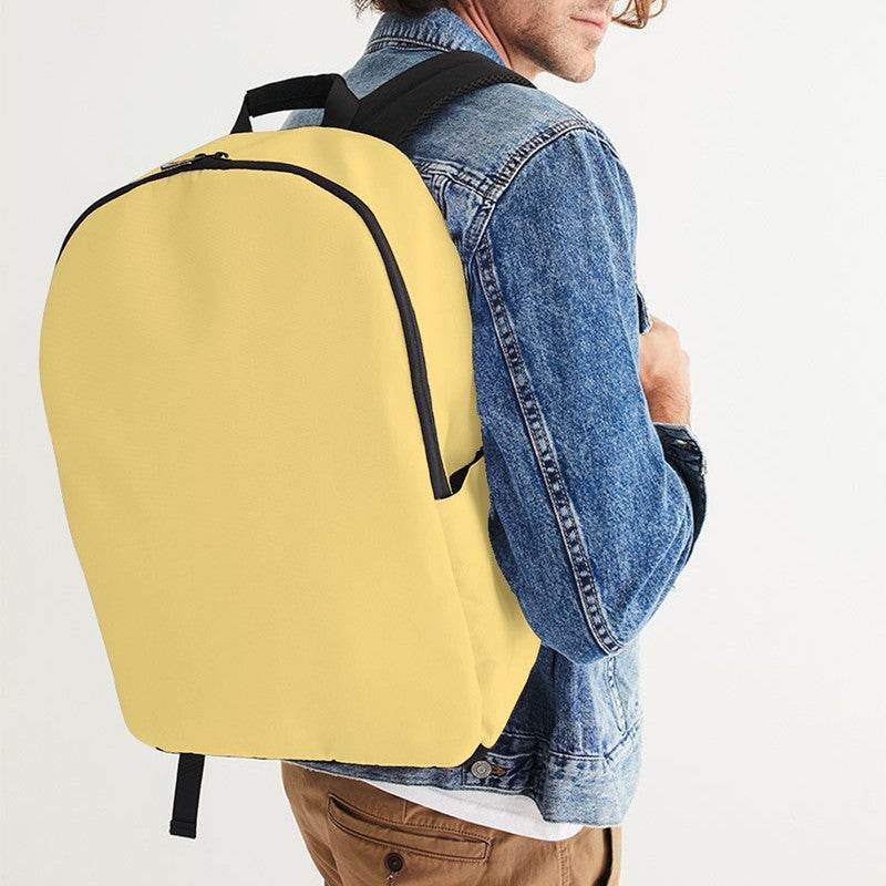 Light Medium Yellow Waterproof Backpack (Y-ME-LI) - Man CloseUp