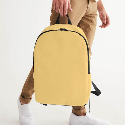 Light Medium Yellow Waterproof Backpack (YO1-ME-LI) - Man Holding CloseUp