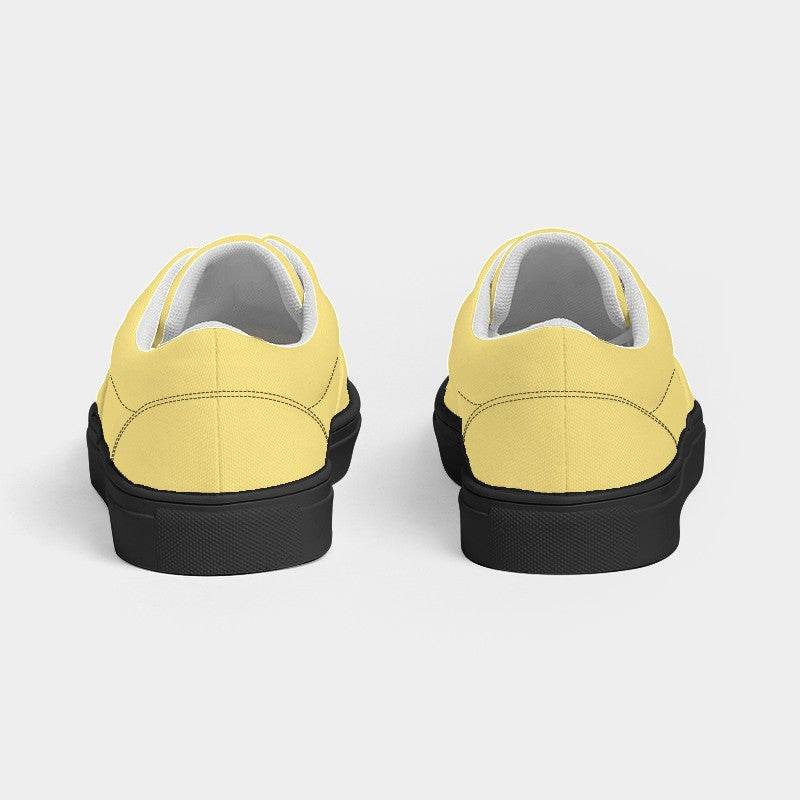 Light Medium Yellow Women's Canvas Sneakers (LY3-ME-LI) - Back