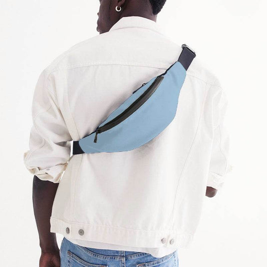 Light Muted Blue Belt Bag (B-MU-LI) - Man Back