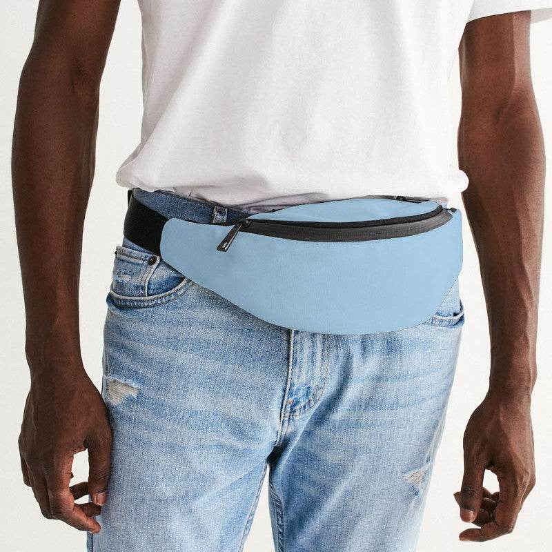Light Muted Blue Belt Bag (B-MU-LI) - Man Front CloseUp