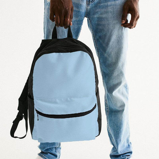 Light Muted Blue Canvas Backpack (B-MU-LI) - Man Holding
