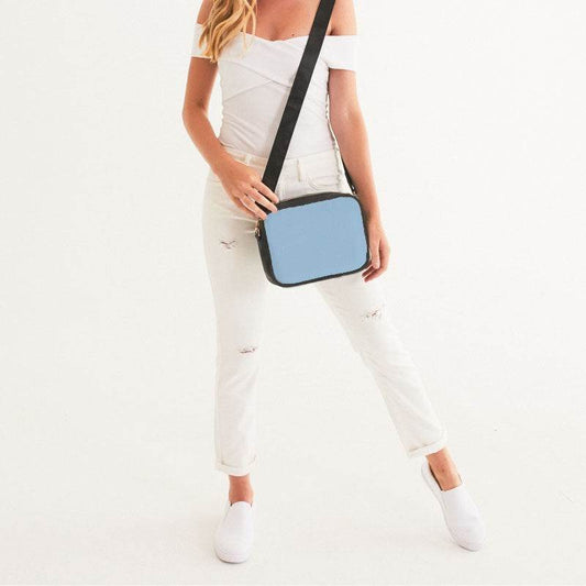 Light Muted Blue Crossbody Bag (B-MU-LI) - Woman Front