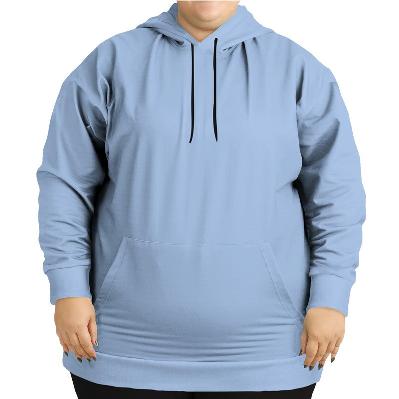 Light Muted Blue Hoodie PLUS (IB2-MU-LI) - Woman Front PLUS