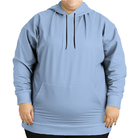 Light Muted Blue Hoodie PLUS (IB2-MU-LI) - Woman Front PLUS