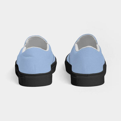 Light Muted Blue Men's Slip-On Canvas Sneakers (IB2-MU-LI) - Back