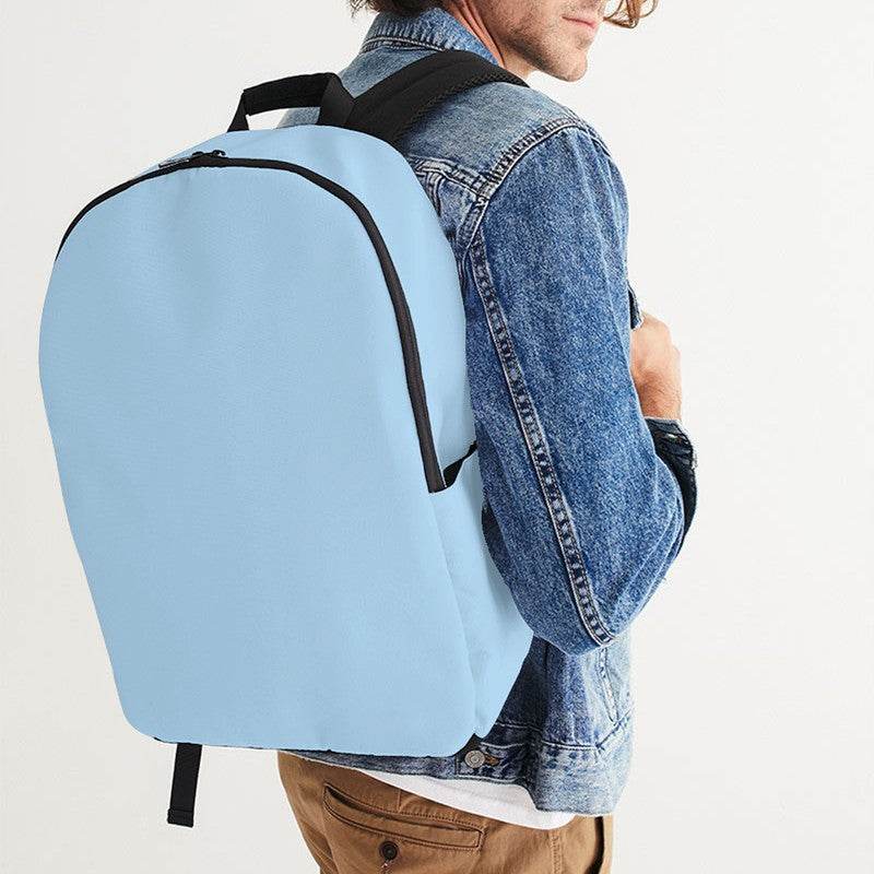 Light Muted Blue Waterproof Backpack (B-MU-LI) - Man CloseUp
