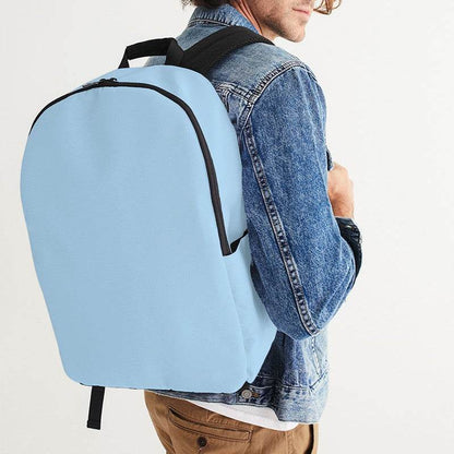 Light Muted Blue Waterproof Backpack (B-MU-LI) - Man CloseUp