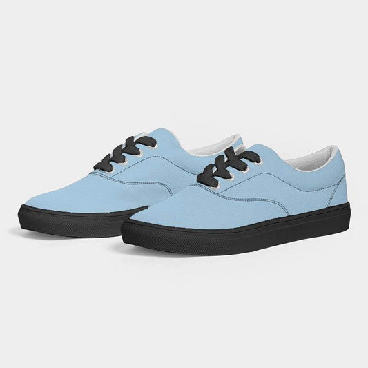 Light Muted Blue Women's Canvas Sneakers (B-MU-LI) - Side 3