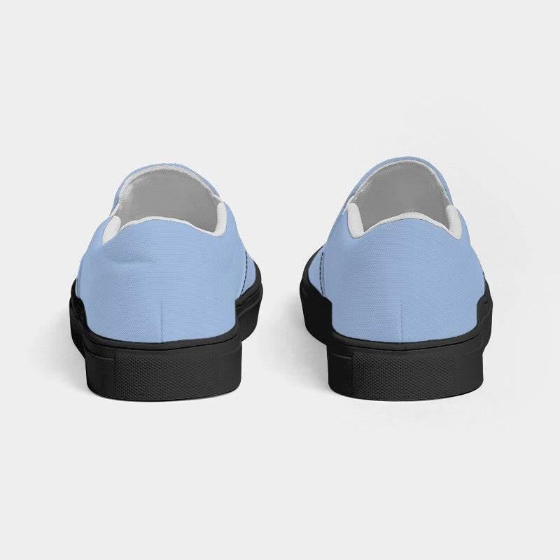 Light Muted Blue Women's Slip-On Canvas Sneakers (IB2-MU-LI) - Back
