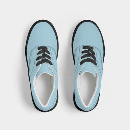 Light Muted Cyan Men's Canvas Sneakers (BC2-MU-LI) - Top
