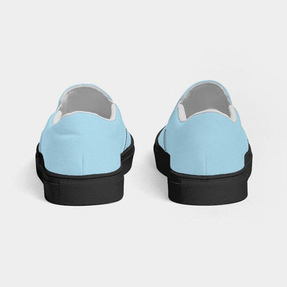 Light Muted Cyan Women's Slip-On Canvas Sneakers (BC2-MU-LI) - Back